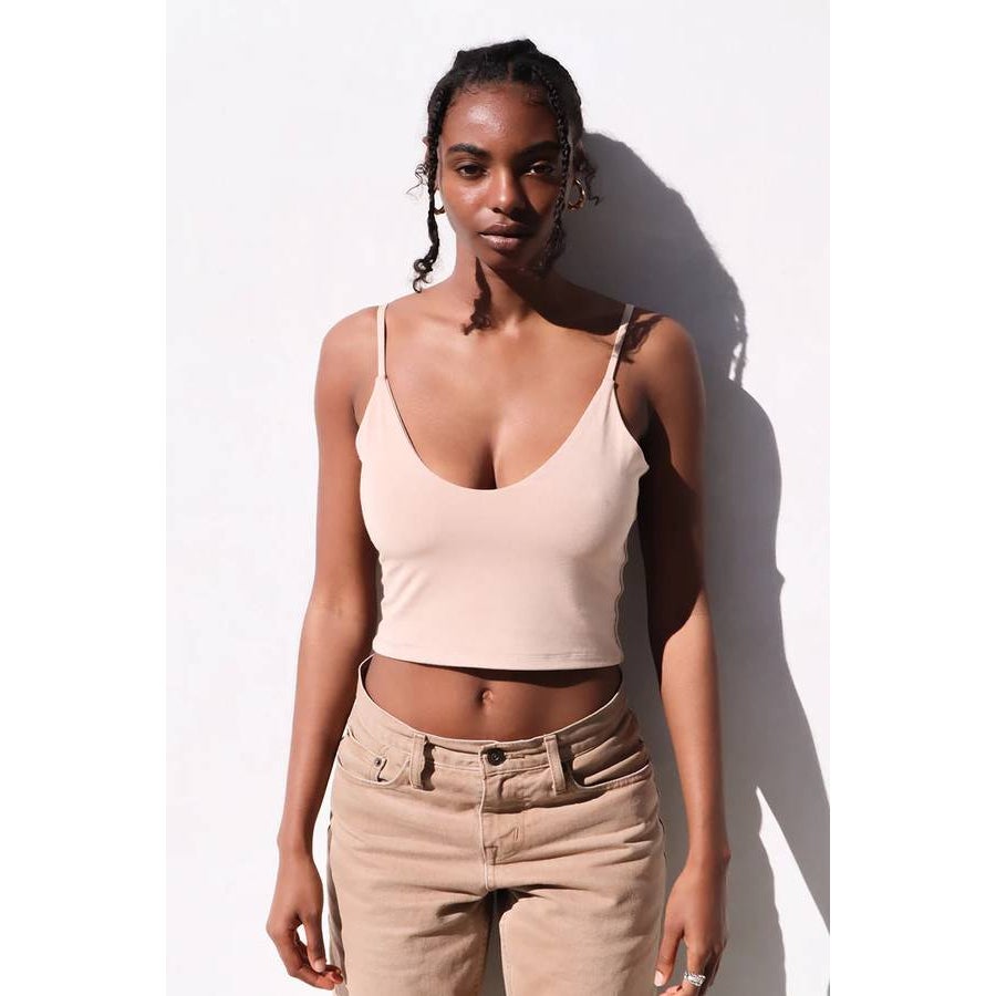 Boob-Eez The Kyla Cropped Double L:Ayer Cami Light Nude Nd /Xl Nwt Cleangirl — image 4 of 7